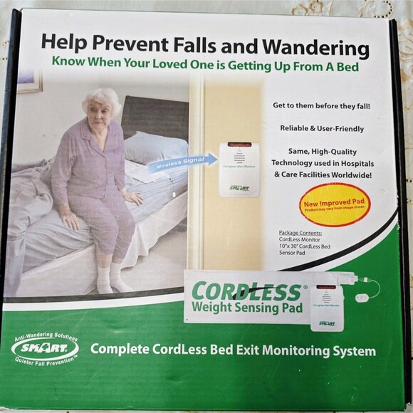 Smart Caregiver Wireless & Cordless Weight Sensing Bed Pad - 10" x 30" MSRP $124 - Picture 1 of 10